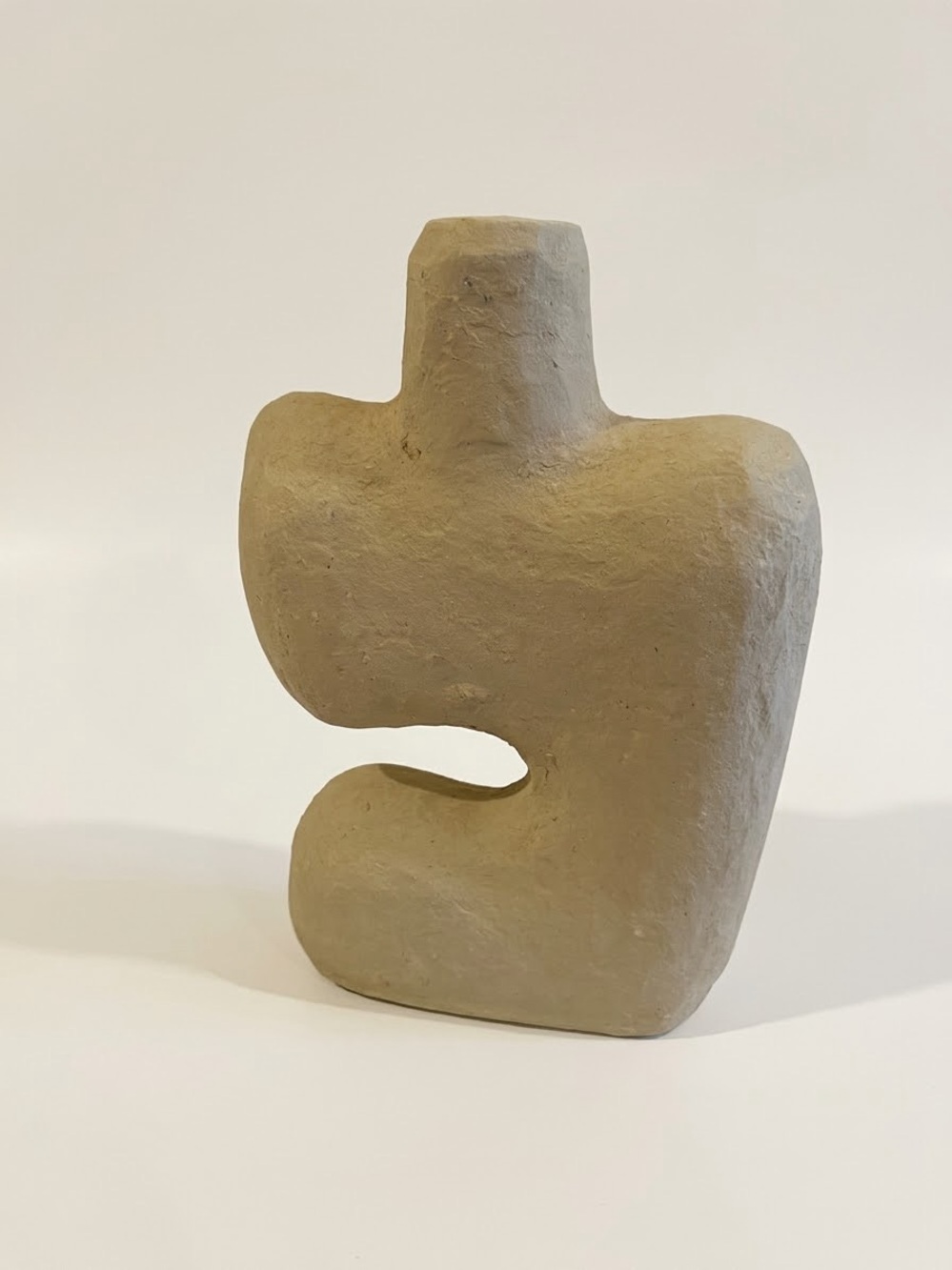Contemporary Sculptural Vase in Paper Mache